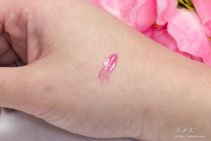 ボリカ リッププランパ― サクラティント #02(華やかで可憐なピンク) を手の甲に塗ってみた